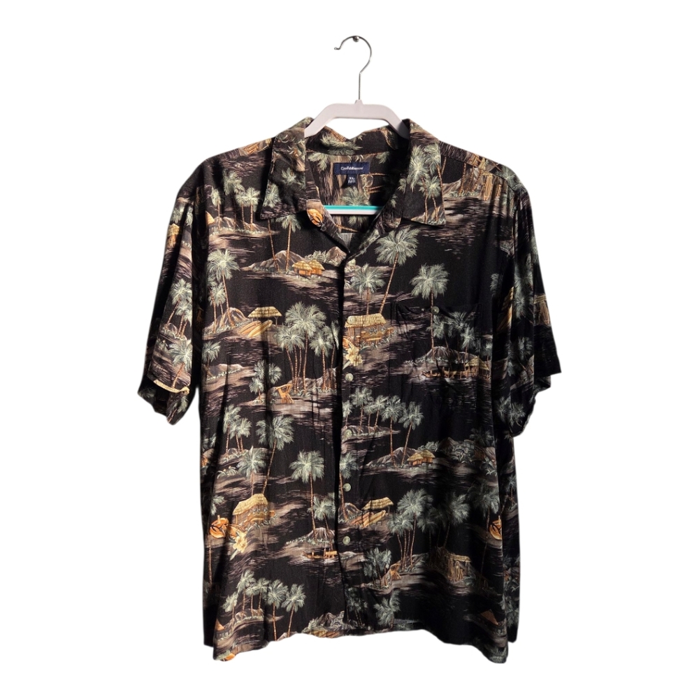 Croft & Barrow Hawaiian Rayon Shirt – Black – Men's Size XL